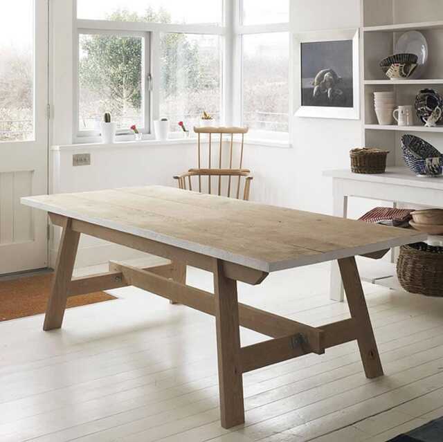 Reclaimed Wood Dining Table & Bench Set Rustic Farmhouse Style - image 1