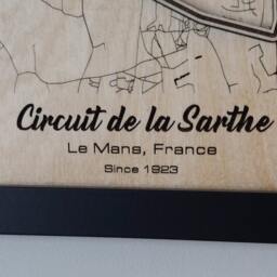 Circuit De La Sarthe Wall Art Laser Engraved Wood, Le Mans 24Hrs Gift - thumbnail 3