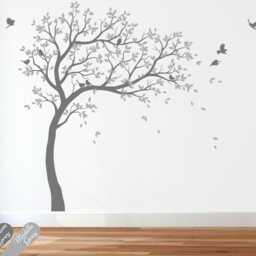 Wall Decal Large Tree Decals Huge Tree Decal Nursery With Birds Mural Removable Vinyl Wall Sticker 032R - thumbnail 3