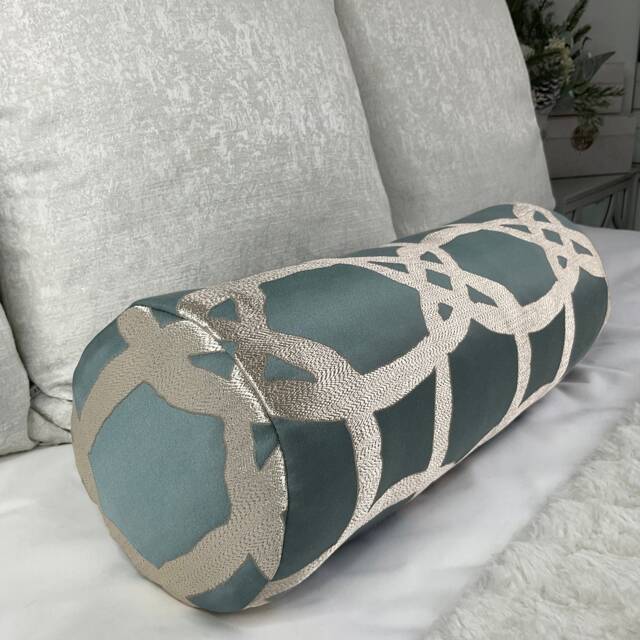 "Duck Egg Bolster Cushion 16""x6" - image 1