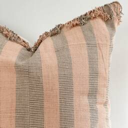 "Handwoven Hemp Pillow Cover Vintage Karen Tribal Design - 26"" X 26" - thumbnail 2
