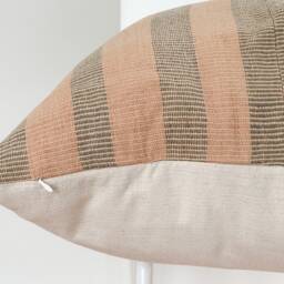 "Handwoven Hemp Pillow Cover Vintage Karen Tribal Design - 26"" X 26" - thumbnail 3