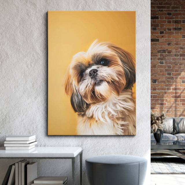 Shih Tzu 5 Dog Framed Poster Print Canvas Wall Decor Art Bedroom Home Interior Gift For Pet Lover - image 1