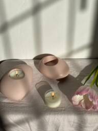 Set Of 2 Pebble Tea Light Holder - Handmade Candle Contemporary Home Decor Valentine's Day Gift Mother's
