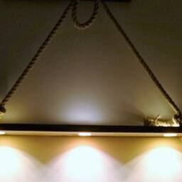 Reclaimed Yew Wood Pendant Light Rustic Led Beam Lighting - thumbnail 3