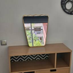 Moroccan Irregular Handmade Brass Wall Mirror - thumbnail 4