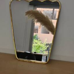 Moroccan Irregular Handmade Brass Wall Mirror - thumbnail 2