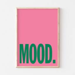 Mood Print Poster, Bold Print, Typography Funny Aesthetic Art Dorm Room Bright Colour Decor - thumbnail 2