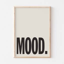 Mood Print Poster, Bold Print, Typography Funny Aesthetic Art Dorm Room Bright Colour Decor - thumbnail 3