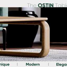Modern Coffee Table - Aesthetic Coffee Table Wooden Oak Minimalist Scandi Unique - thumbnail 2