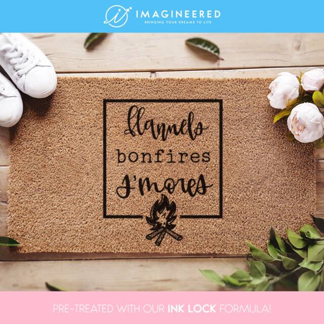 Fall Seasonal Flannels Bonfires Smores Doormat - Fall Decor For Autumn Lovers Housewarming Gift Friends Porch Mat - image 1