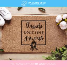 Fall Seasonal Flannels Bonfires Smores Doormat - Fall Decor For Autumn Lovers Housewarming Gift Friends Porch Mat - thumbnail 1