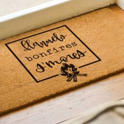 Fall Seasonal Flannels Bonfires Smores Doormat - Fall Decor For Autumn Lovers Housewarming Gift Friends Porch Mat - thumbnail 2