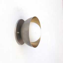 Wall Sconce/Flush Mount Ceiling Light, Mid Century Brass Sconce/Ceiling Light With Mini - Shade Ul Listed.ppq4, No.0360 - thumbnail 2
