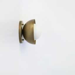 Wall Sconce/Flush Mount Ceiling Light, Mid Century Brass Sconce/Ceiling Light With Mini - Shade Ul Listed.ppq4, No.0360 - thumbnail 3