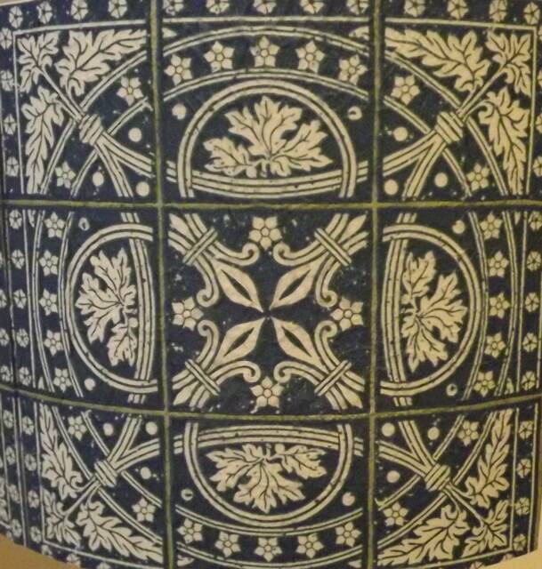 Moroccan Tile Lampshade, No4 Shabby Chic Lamp Shade, Vintage, Victorian, Scrapbooking Free Gift - image 1