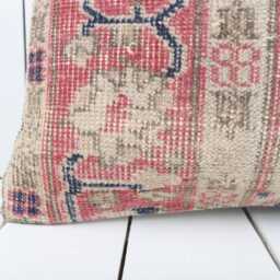 Kilim Lumbar Pillow Cover Vintage Turkish Home Decor - 12x24 Inch - thumbnail 2