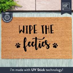 Wipe The Feeties - Dog/Cat Paw Print Doormat Cute Pet Animal Lover Gift - thumbnail 1