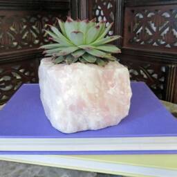 Rough Natural Stone Plant Holder - Choose Your Pot Home Decor - Rk6A - thumbnail 3