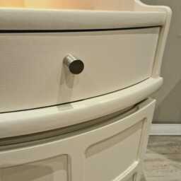 Tall Nathan Mid Century Modern Corner Drinks Cabinet - Stone Refinished Bar Unit - thumbnail 3