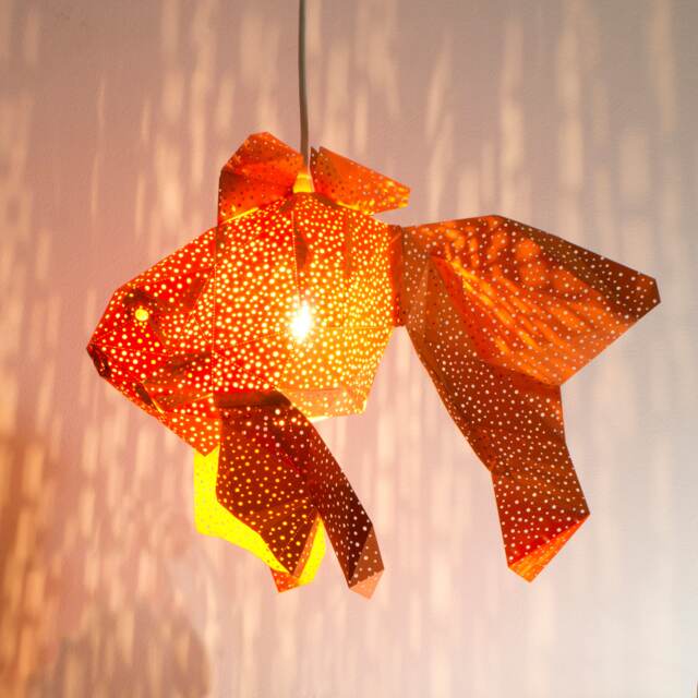 Etsy Design Awards Finalist 2022 Pick - Diy Fish Lamp, Nursery Lamp, Kids Room Nightlight, Paper Night Light For - image 1