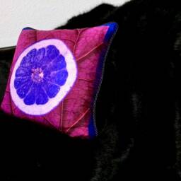 Purple Orange Scarf Pillow - Purple/Pink - thumbnail 2
