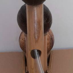Handmade Coconut Shell Tabletop Fountain, Bamboo Water Feature - thumbnail 4
