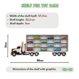 Wooden Toy Car Garage, Hanging Storage, Decoration For Boys Room, , Gift Toddler Boy, Montessori, Wall Parking Hot Wheels Cars - thumbnail 3