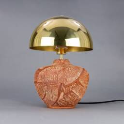 Lawson Ceramic Table Lamp With Brass Dome Shade, Red Iron - thumbnail 2