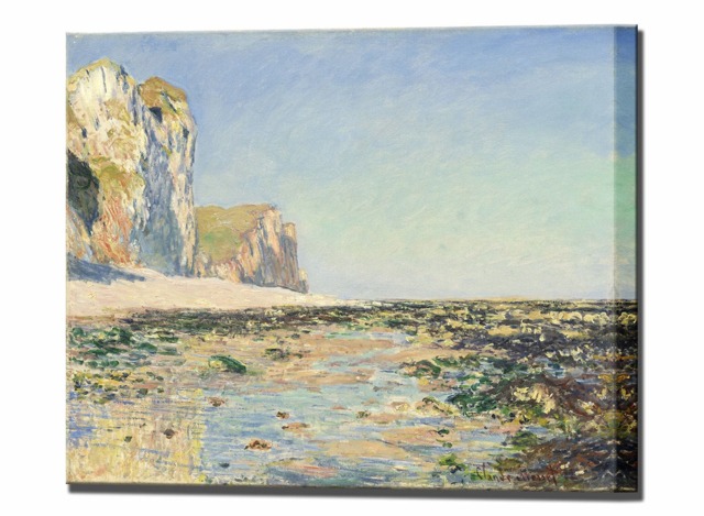 Monet Seashore Canvas Print, Cliffs Of Pourville, Impressionism Art - image 1