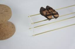 Brass & Glass - Shoe Rack Shelf Multiple Sizes - thumbnail 1