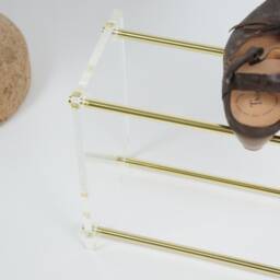 Brass & Glass - Shoe Rack Shelf Multiple Sizes - thumbnail 2