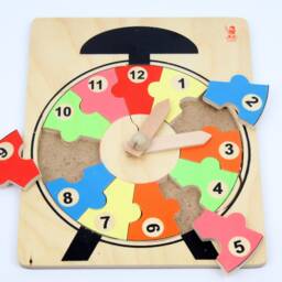 Clock Learning Puzzle, Minute Wooden Puzzle - thumbnail 4