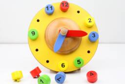 Clock Learning Puzzle, Minute Wooden Puzzle - thumbnail 1