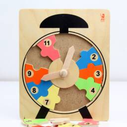 Clock Learning Puzzle, Minute Wooden Puzzle - thumbnail 2
