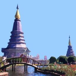 Chiang Mai Travel Poster - Retro Vintage Style Chaing Art Print, Artwork, Homeware, Thailand Travel Print - thumbnail 2