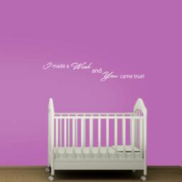 I Made A Wish Wall Decal Inspirational Nursery Quote - thumbnail 2