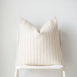 Neutral Striped Woven Pillow Cover - thumbnail 2