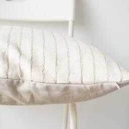 Neutral Striped Woven Pillow Cover - thumbnail 3