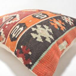 Kilim Cushion Cover, Kilim Pillow, Home Decor, Cojin Lana , Unico , 16x16Inc, Decor , Decorative Pillow - thumbnail 4