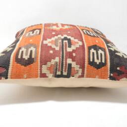 Kilim Cushion Cover, Kilim Pillow, Home Decor, Cojin Lana , Unico , 16x16Inc, Decor , Decorative Pillow - thumbnail 3