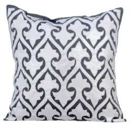 "Decorative Gray Throw Pillow For Bed 24""x24""/26""x26" - thumbnail 1