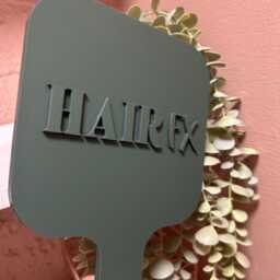 Personalised Handheld Salon Mirror - 3D Acrylic Business Name Dental Practice Aesthetics Beautician - thumbnail 3