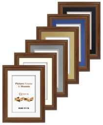 Antique Dark Oak Photo Frame With Mount/A1 For A2 Print A3 A4 A5 Picture Poster With Mounts - thumbnail 1