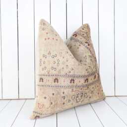 Turkish Kilim Pillow Cover Vintage Anatolian Home Decor - 20x20 Inch - thumbnail 3