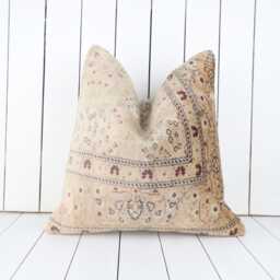 Turkish Kilim Pillow Cover Vintage Anatolian Home Decor - 20x20 Inch - thumbnail 1