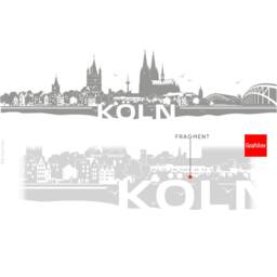 Wall Sticker Skyline Cologne Motif W126 - thumbnail 3
