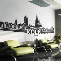 Wall Sticker Skyline Cologne Motif W126 - thumbnail 2