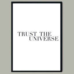 Trust in The Universe - Law Of Attraction Definition Motivational Quote Affirmation Positive Wall Art Home Decor Manifest - thumbnail 3