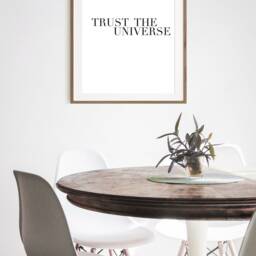 Trust in The Universe - Law Of Attraction Definition Motivational Quote Affirmation Positive Wall Art Home Decor Manifest - thumbnail 2